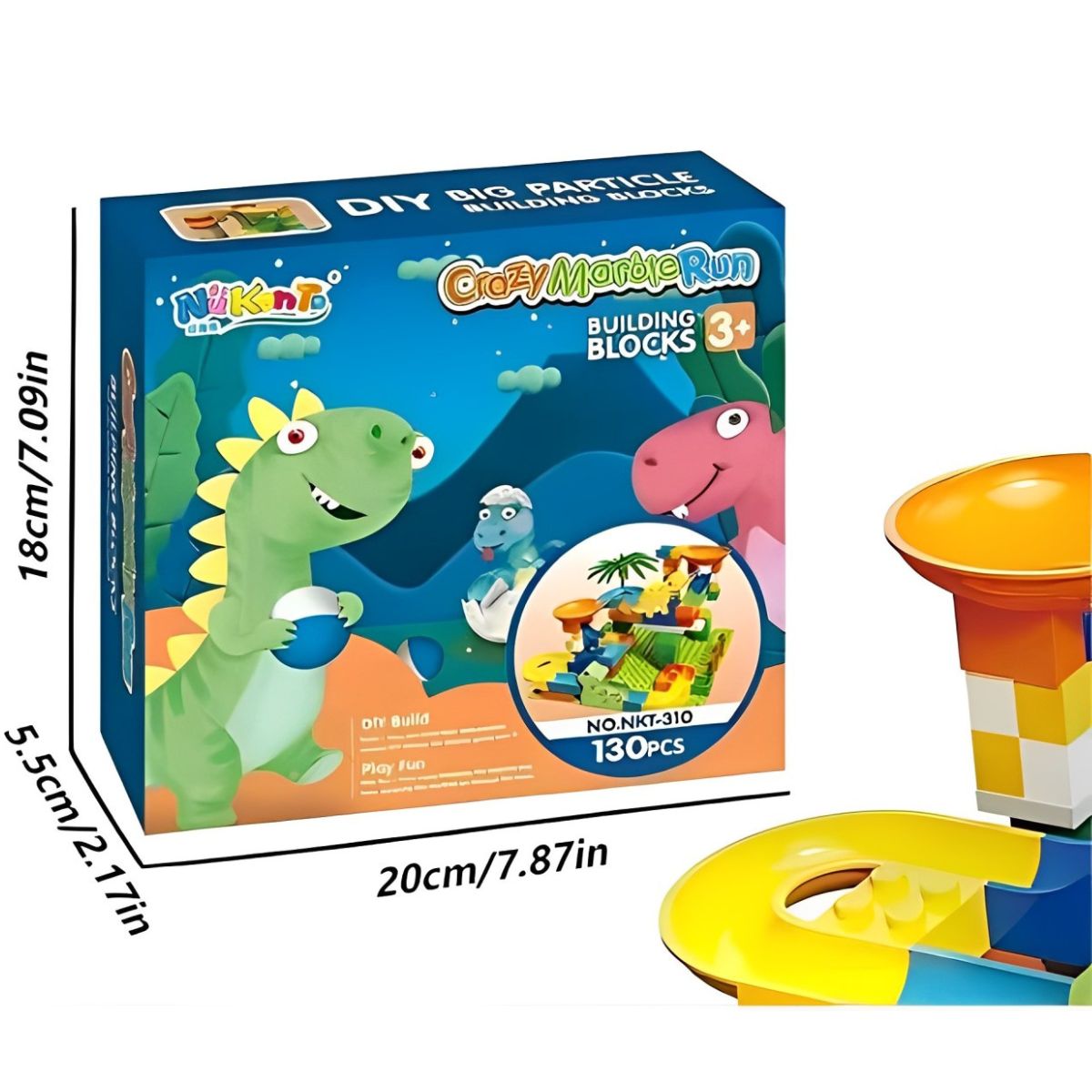 Rola Bola Dino 130 Peças Blocos De Montar Infantil - Steam Toy Rola Bola Dino 130 Peças Blocos De Montar Infantil - Steam Toy